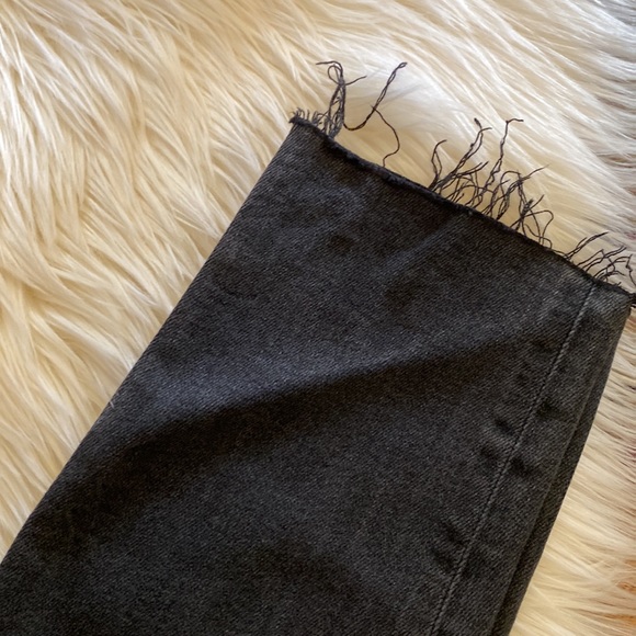 Re/Done Originals High Waist Ankle Crop Jeans Black 26 NWT - Picture 6 of 13